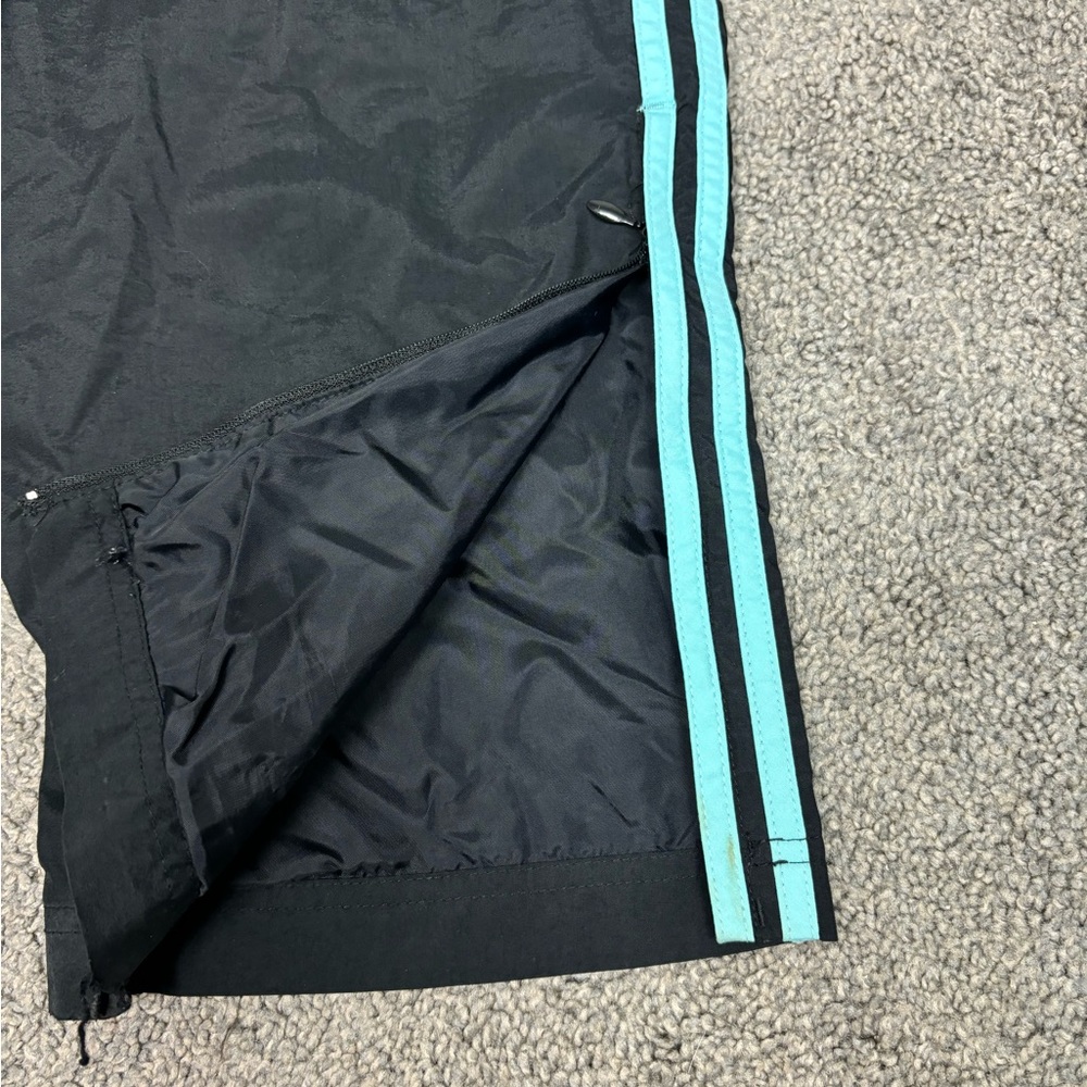 Y2k black with blue stripe lined‎ adidas track pants - Picture 4 of 10